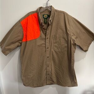 Cabela's Classic 11 short sleeve vented outdoor shirt with Bright Orange Accent
